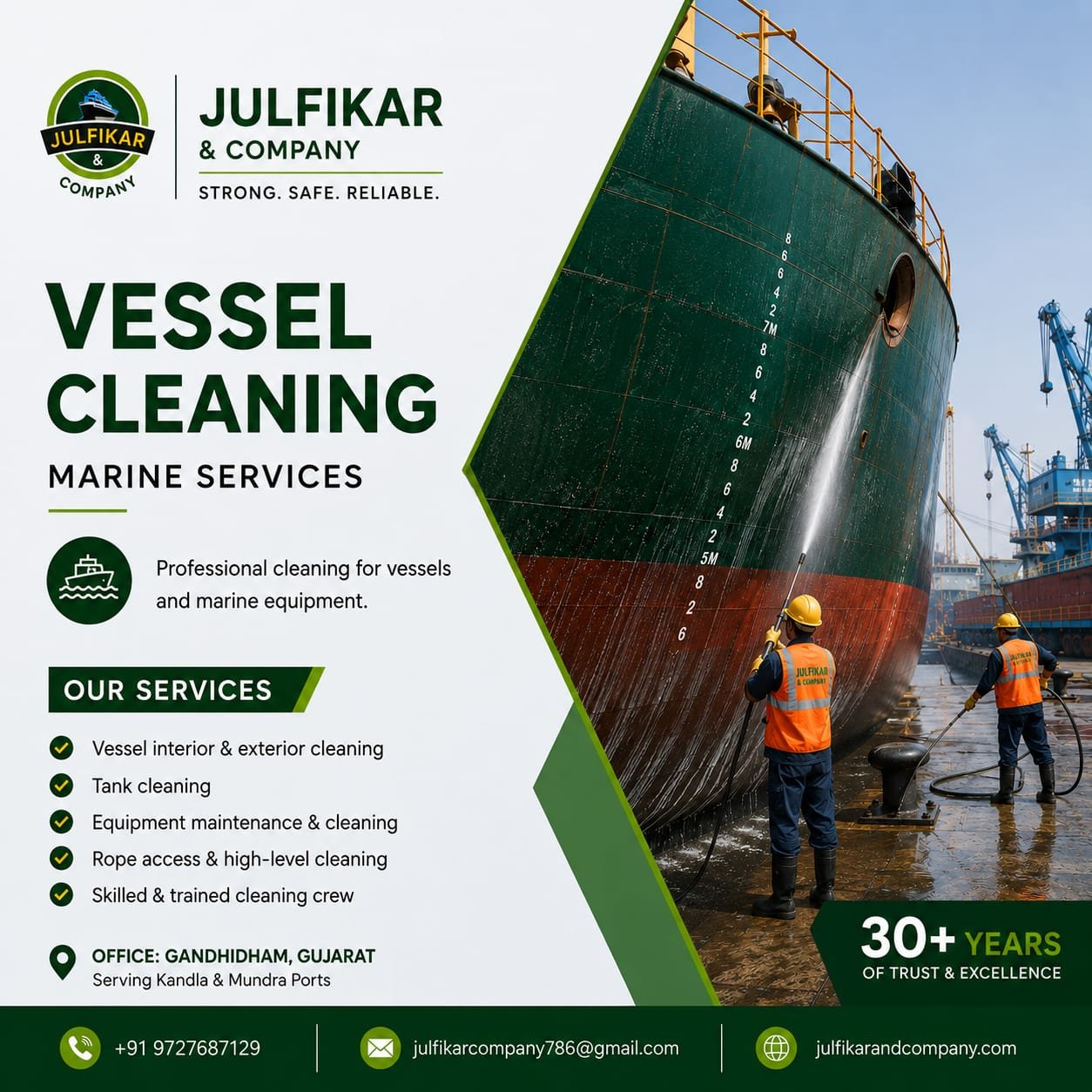 Professional Vessel Cleaning Services for Safe and Efficient Marine Operations